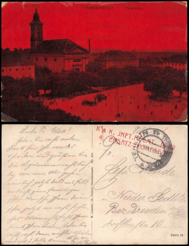 Postcard terezín parade - postcard,