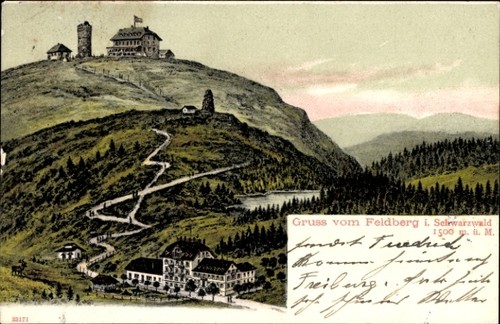 Postcard feldberg the black - in,