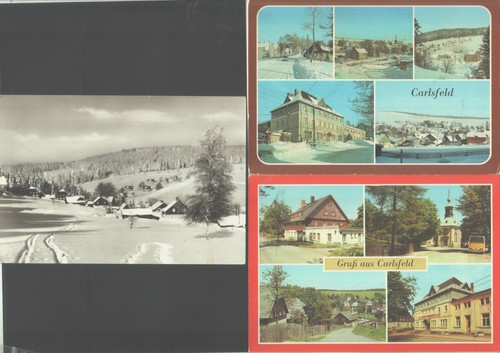 Carlsfeld ddr karten - ak, 3x