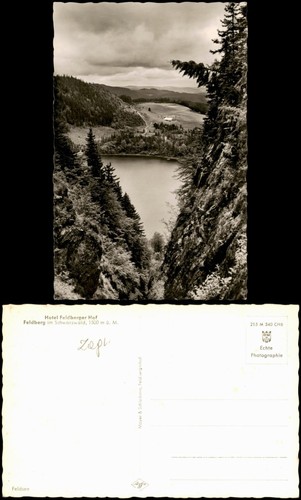 Postcard feldberg black - postcard, (black