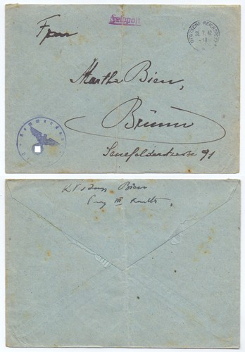 102120 feldpostbrief nach - 102120,