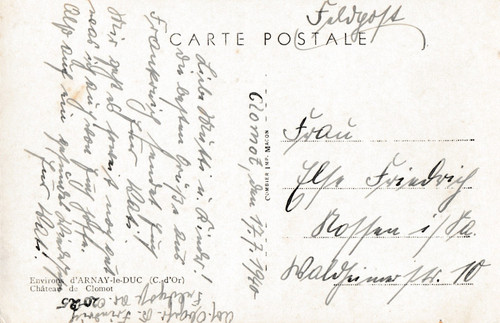 1940 field post postcard - field,