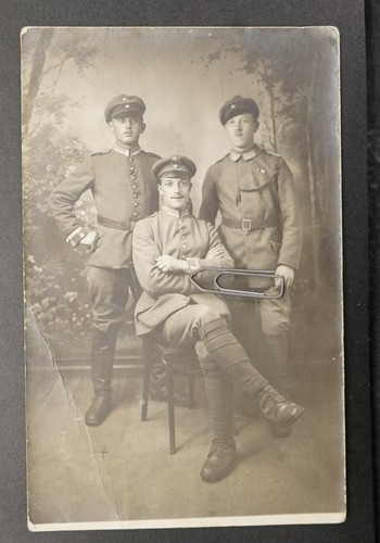 Photo postcard soldiers - photo,