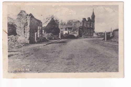 Postcard zonnebeke ruins wwi - postcard,